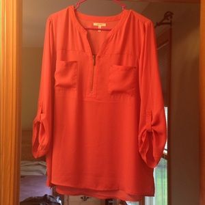 Maurices bright pink shirt